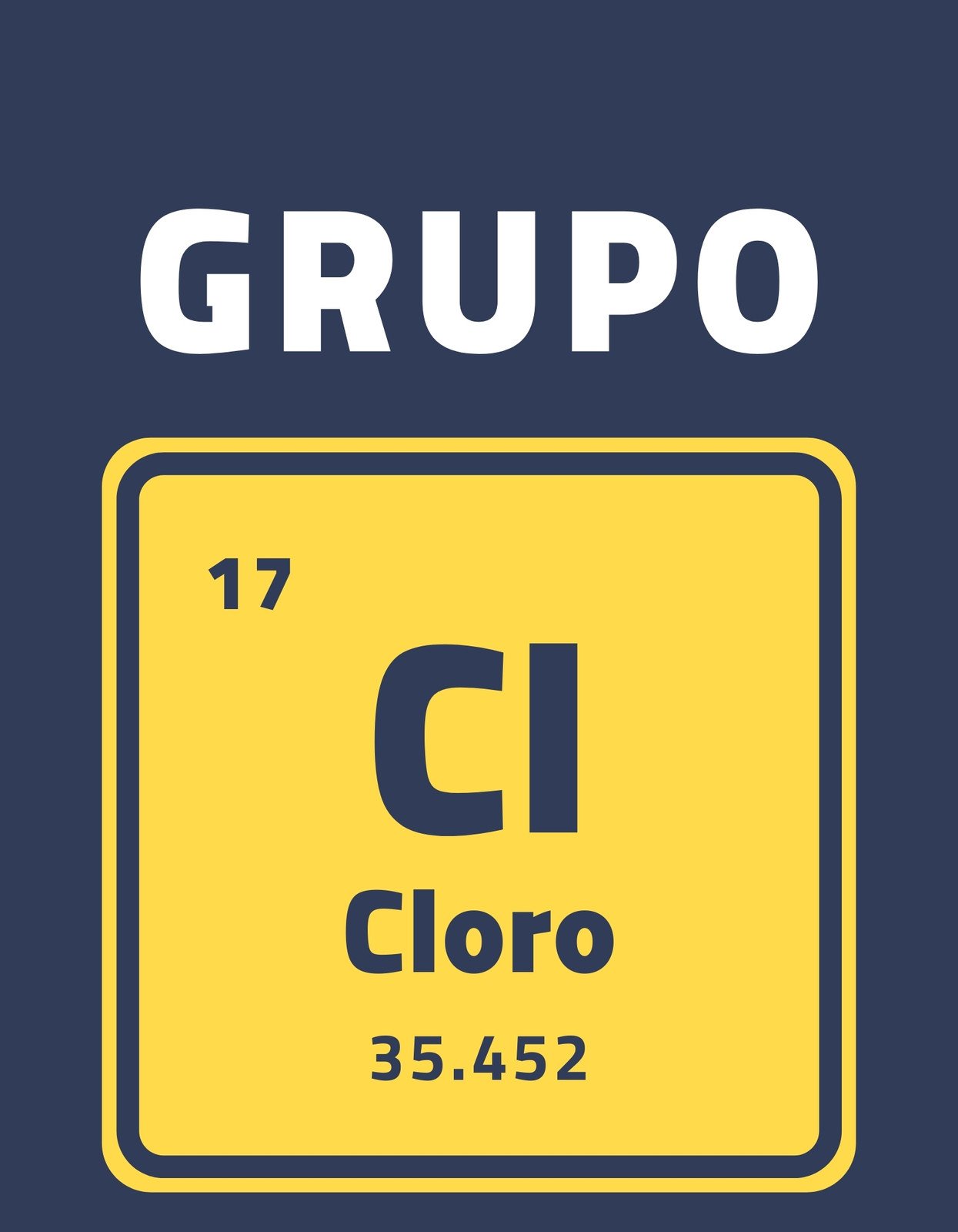 Amarillo y Azul Elemento de la Tabla Periódica Equipo Grupo Playera
