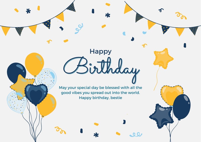 Page 5 - Free, custom printable birthday card templates | Canva