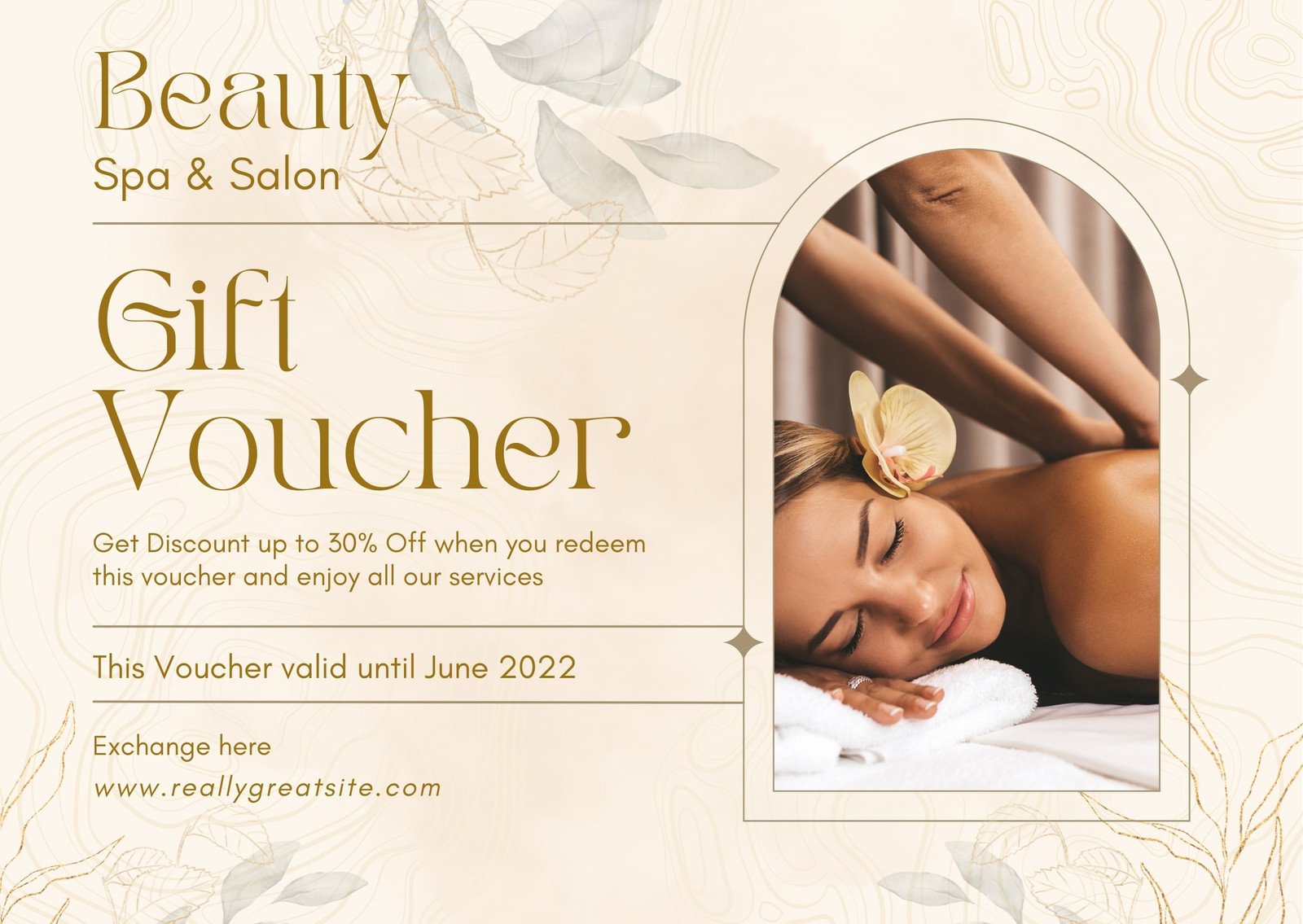 Gift Voucher Beauty Spa & Salon Certificate