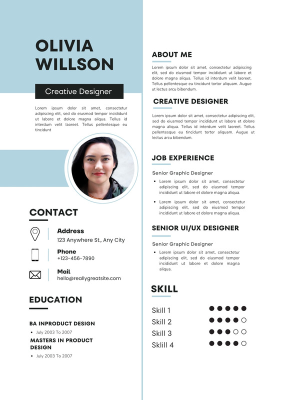Page 8 - Free printable resume templates you can customize | Canva