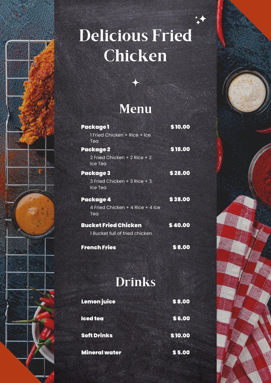 restaurant menu background