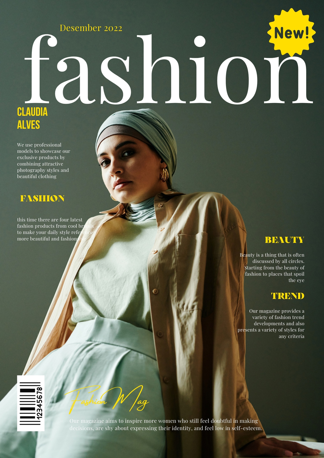 fashion magazine cover layout