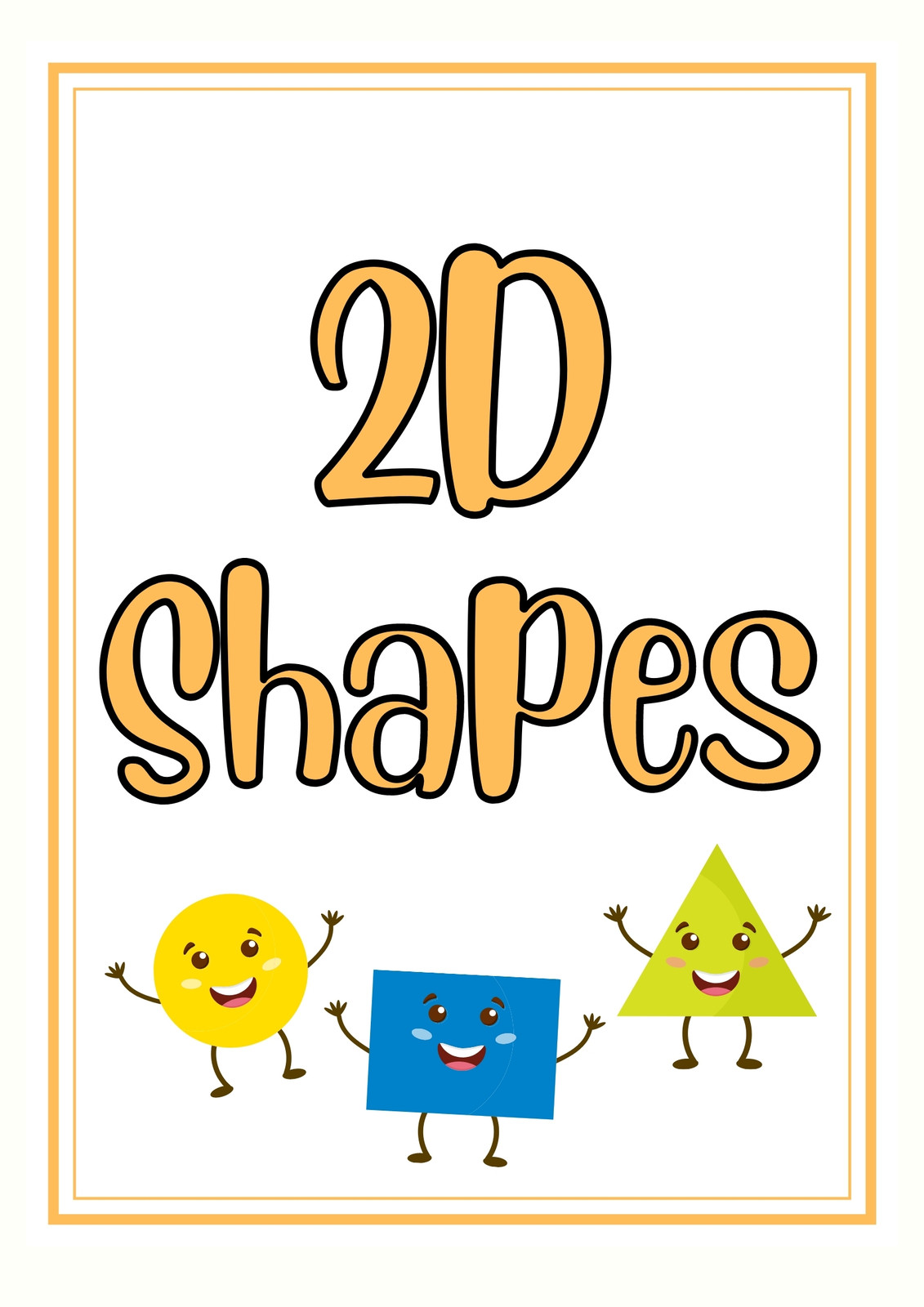 Page 2 - Free printable shapes flashcards templates