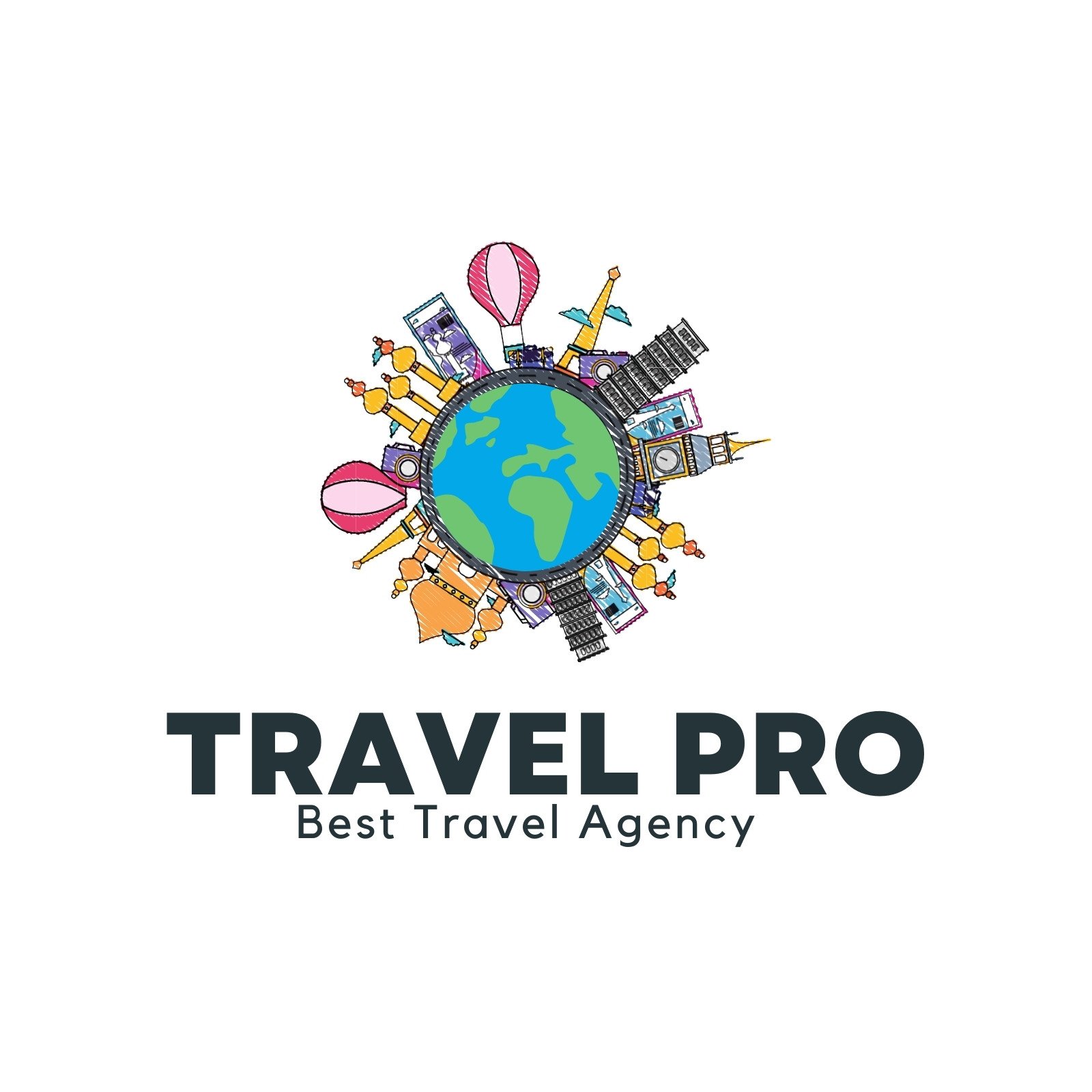Cool Travel Agency Logo