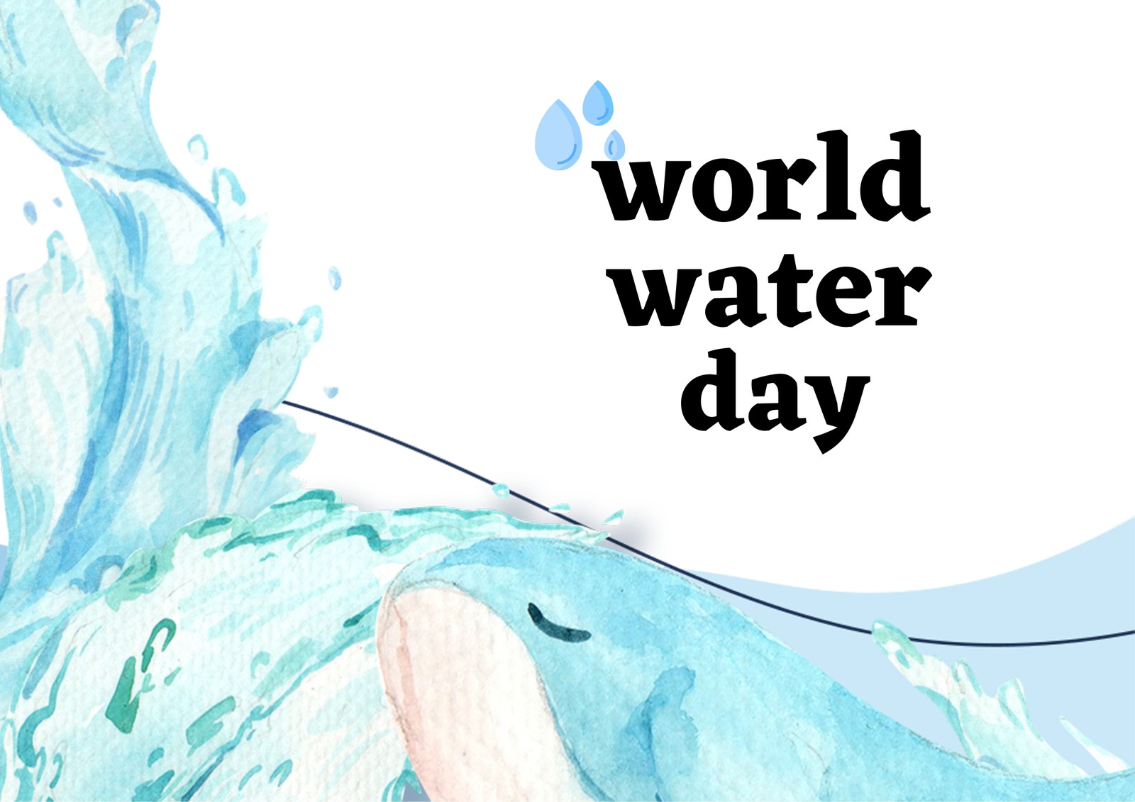 Drawing Cartoon Effect World Water Day Theme Publicity Poster | PSD Free  Download - Pikbest