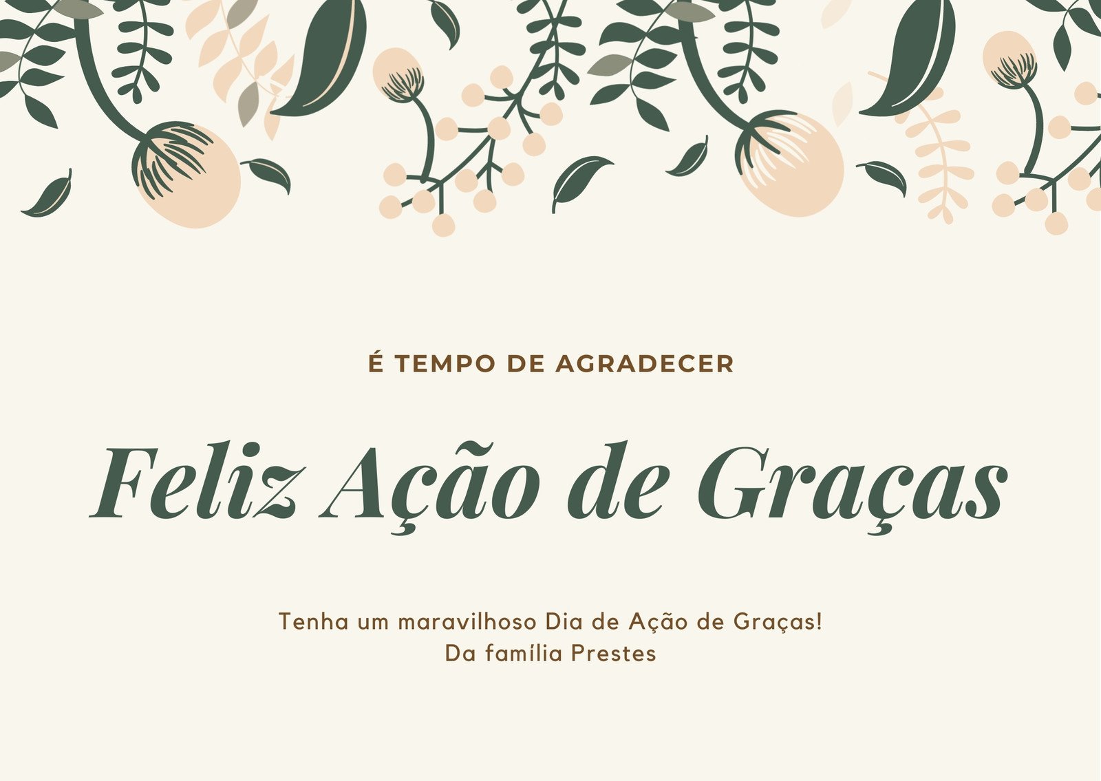 O Dia de Ação de graça é um momento de agradecer com a família