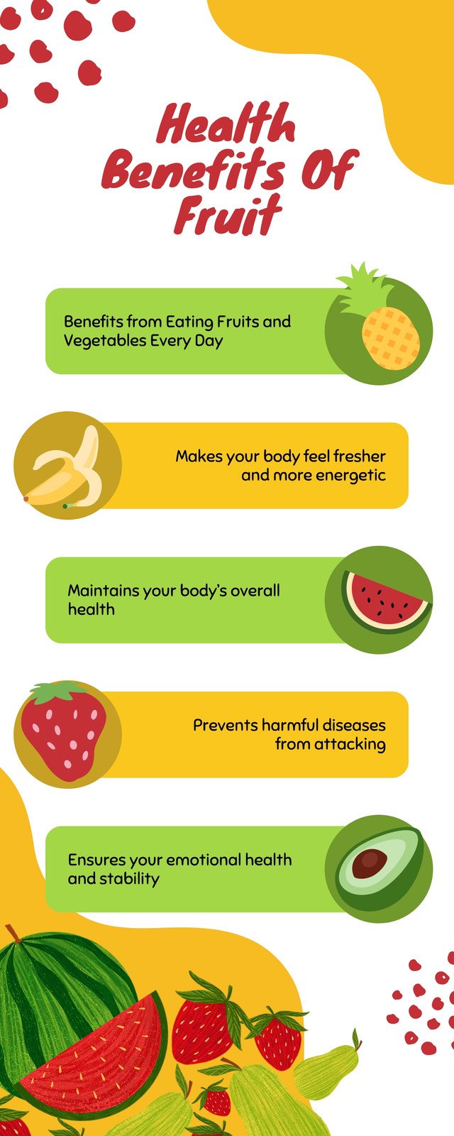 Free and customizable fruit templates