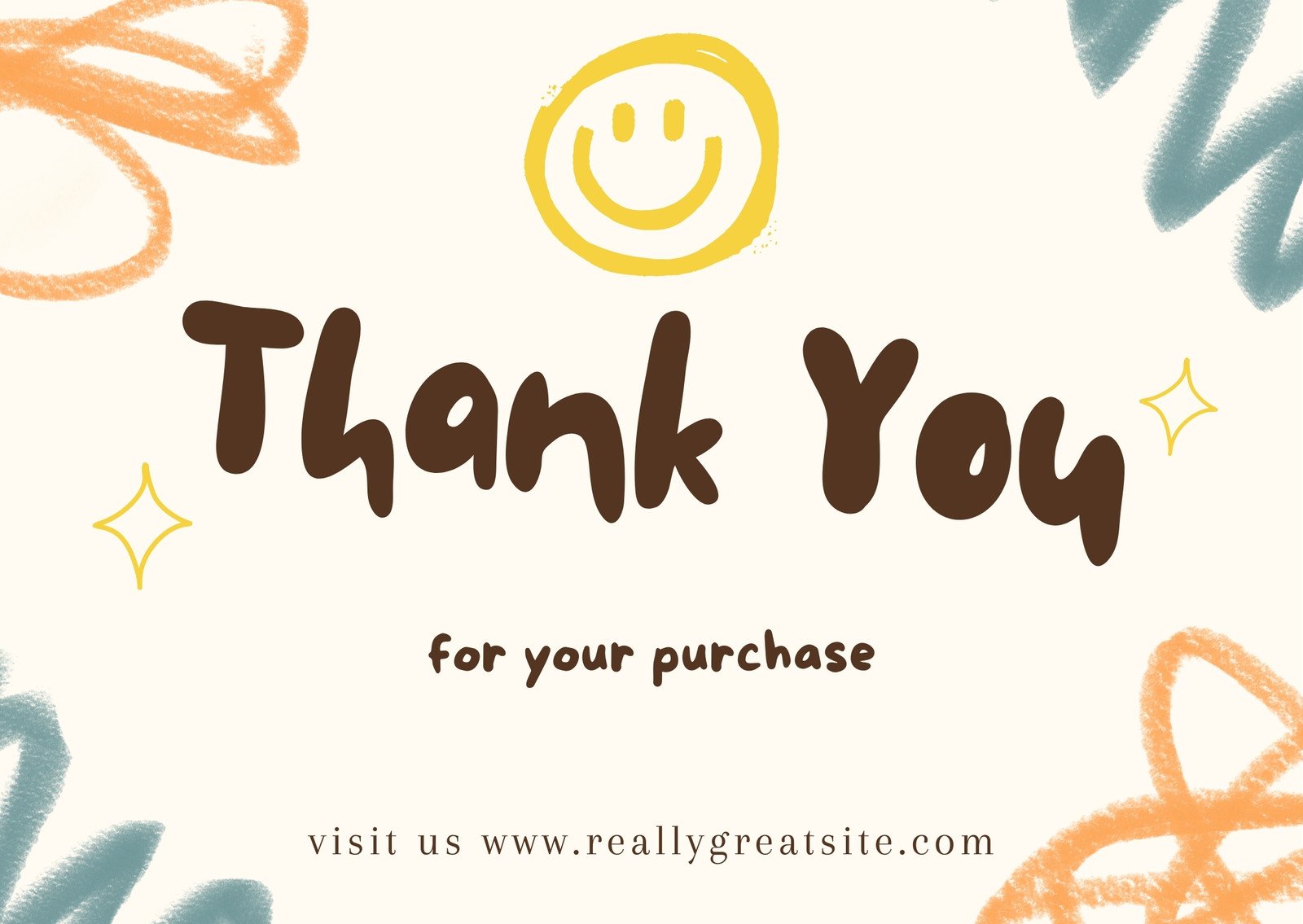Yellow Thank You For Your Order Templates