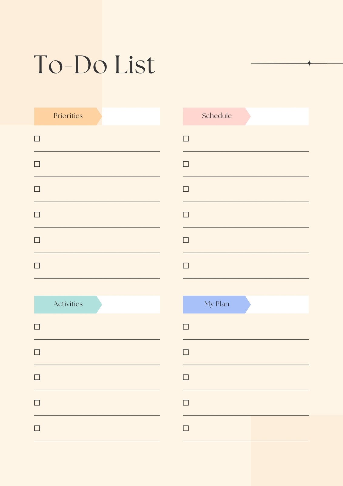 Professional To Do List Template