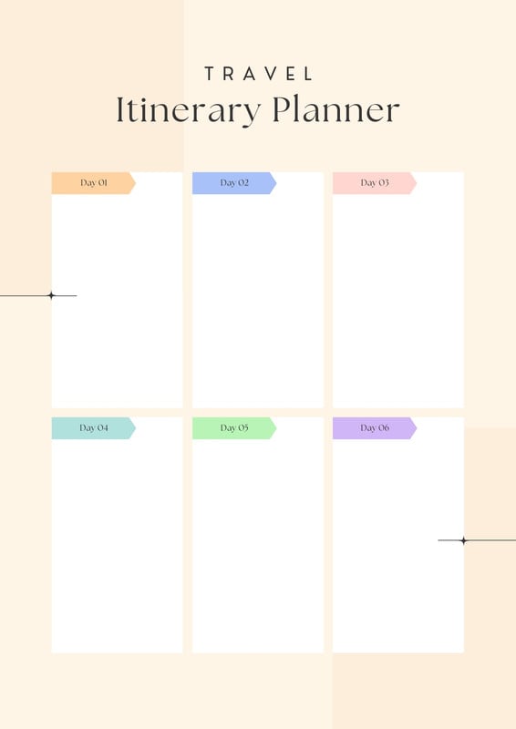 Free And Customizable Itinerary Planner Templates Canva