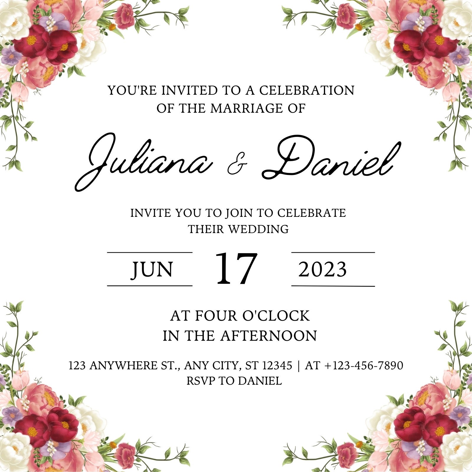 Wedding invitation templates to customize for free | Canva