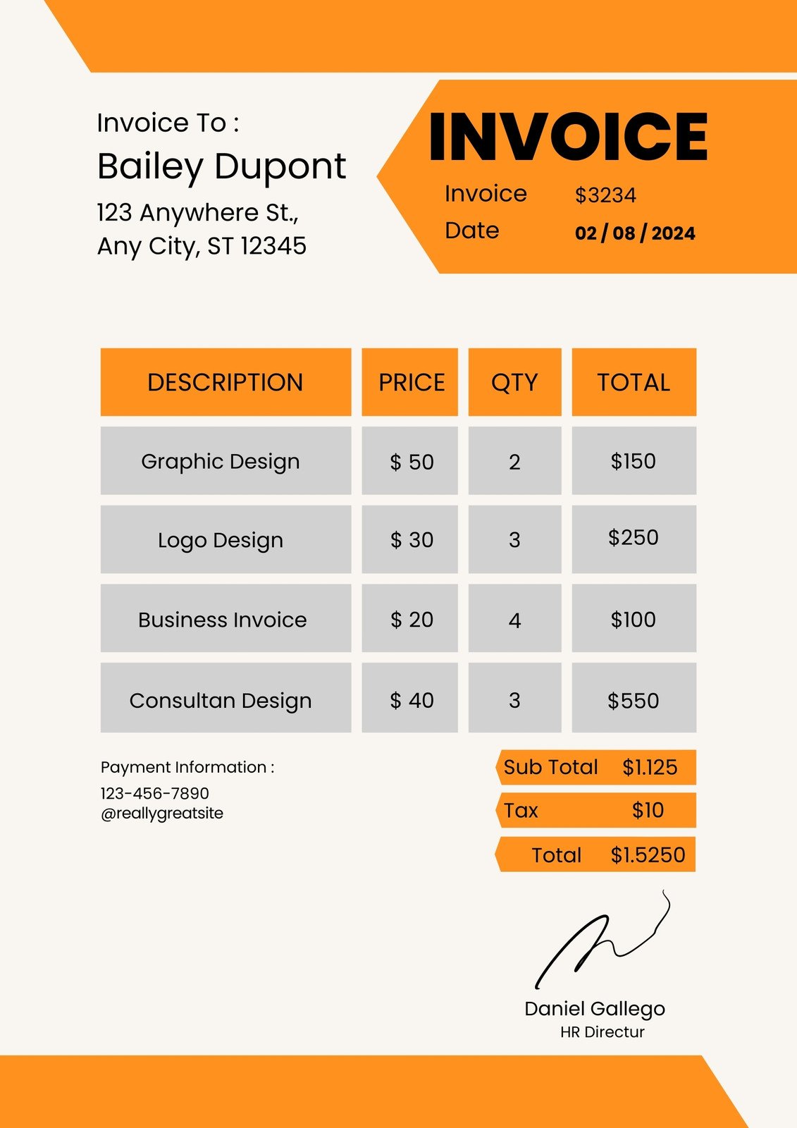 Page 21 - Free custom printable business invoice templates | Canva