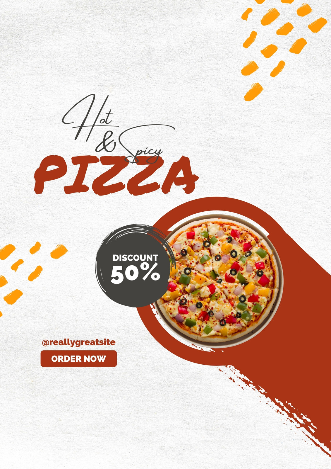 Premium PSD  A pizza advertisement for hot and fresh pizza.