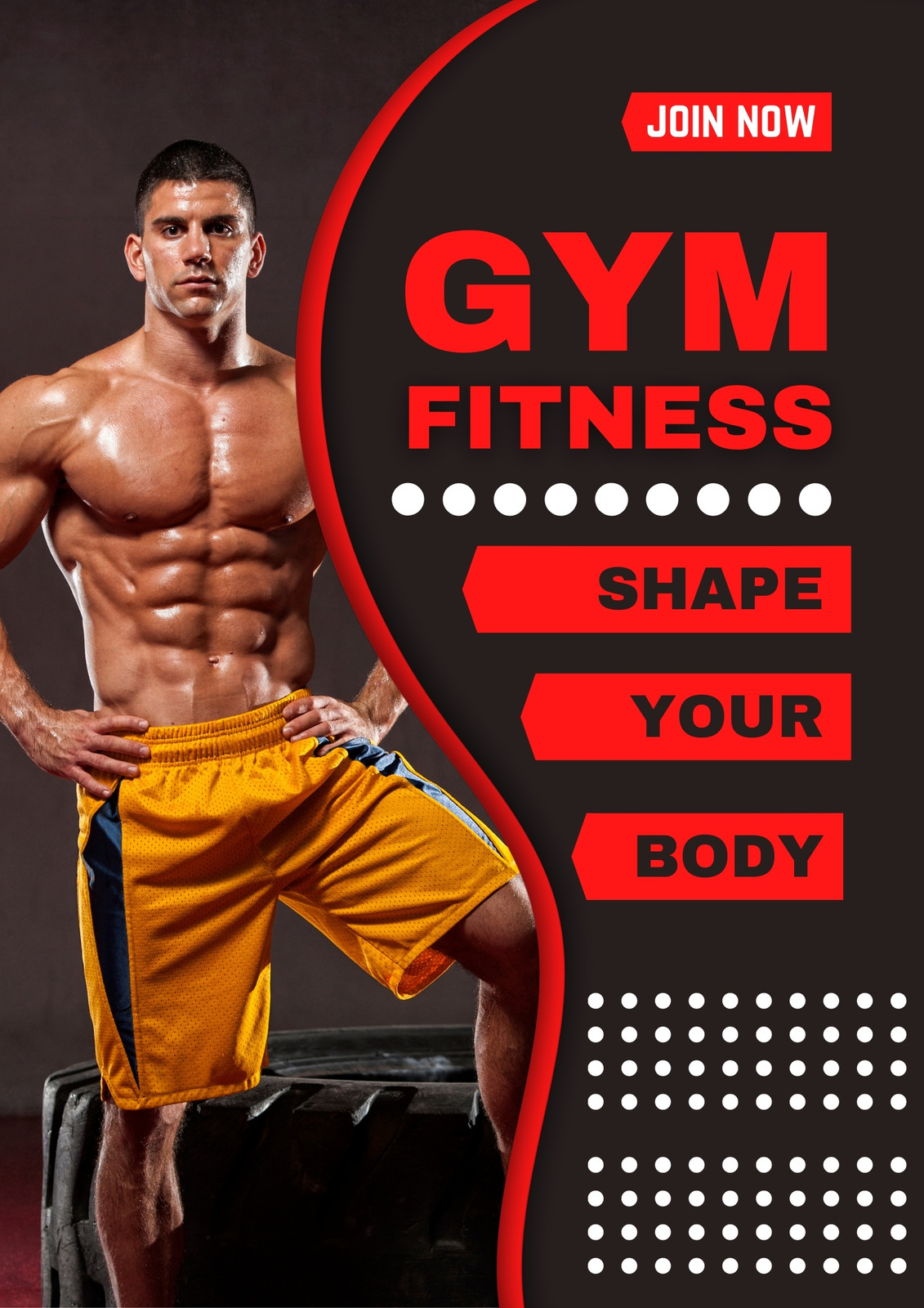 Fitness,gym,shape your body Template