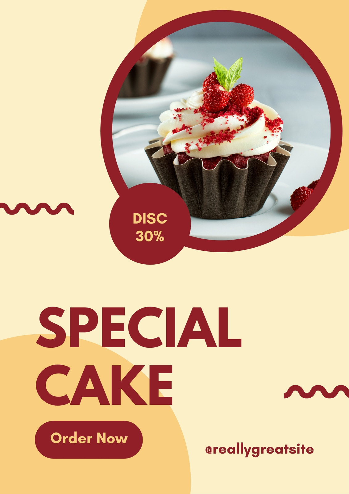 Dessert poster design with cake cheesecake tart Vector Image