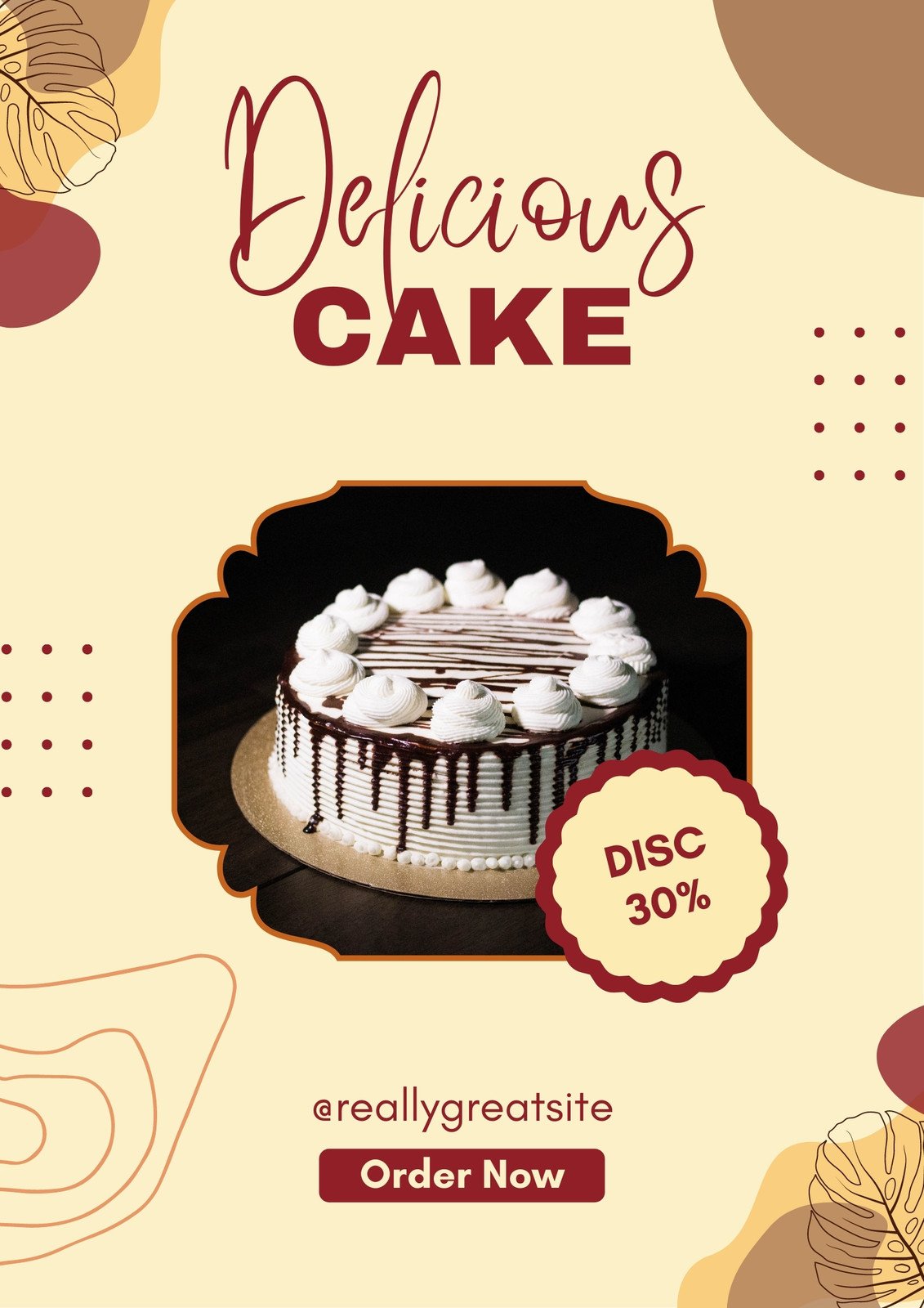 Retro Homemade Cake Poster Design Vector for Free Download | FreeImages