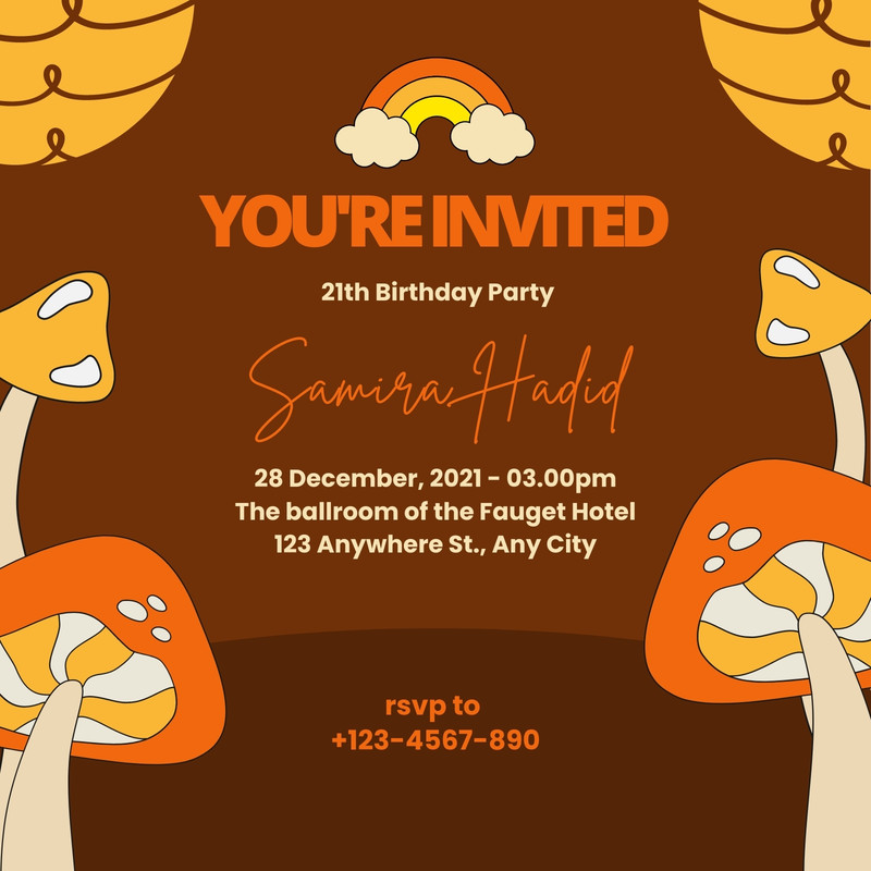 Free, printable 18th birthday invitation templates | Canva