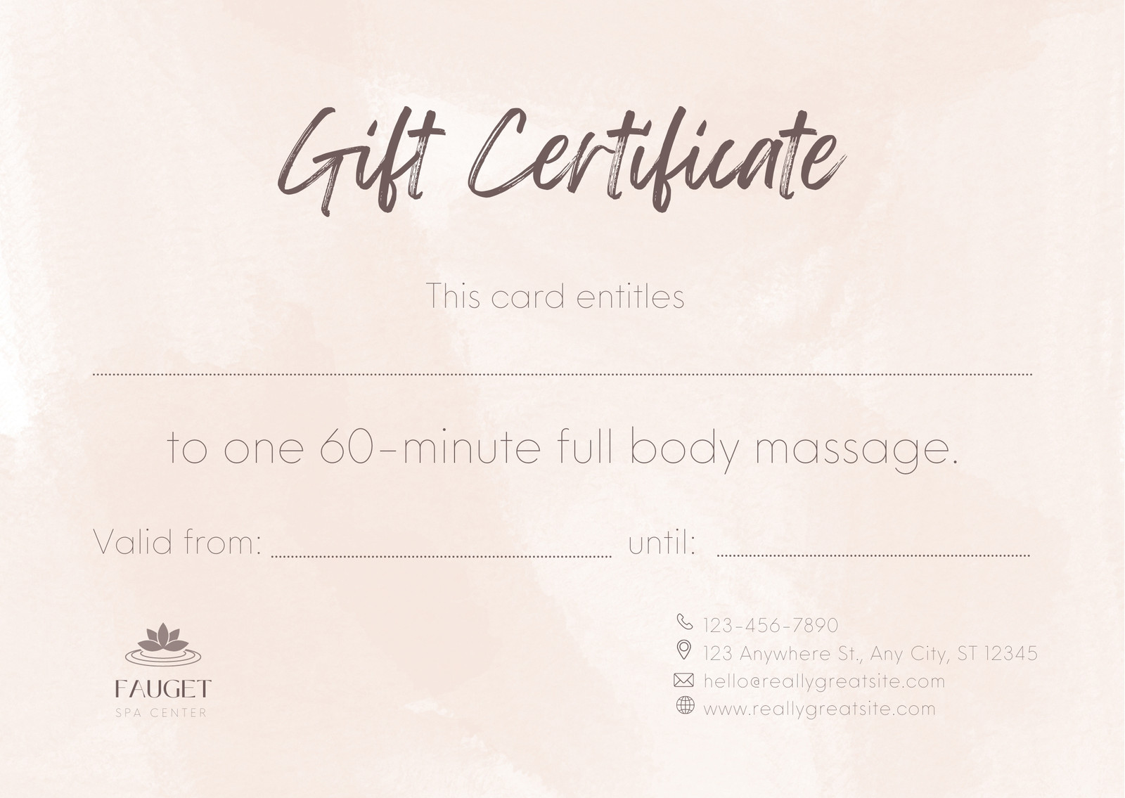 Free Spa T Certificate Templates To Design Wepik 6813