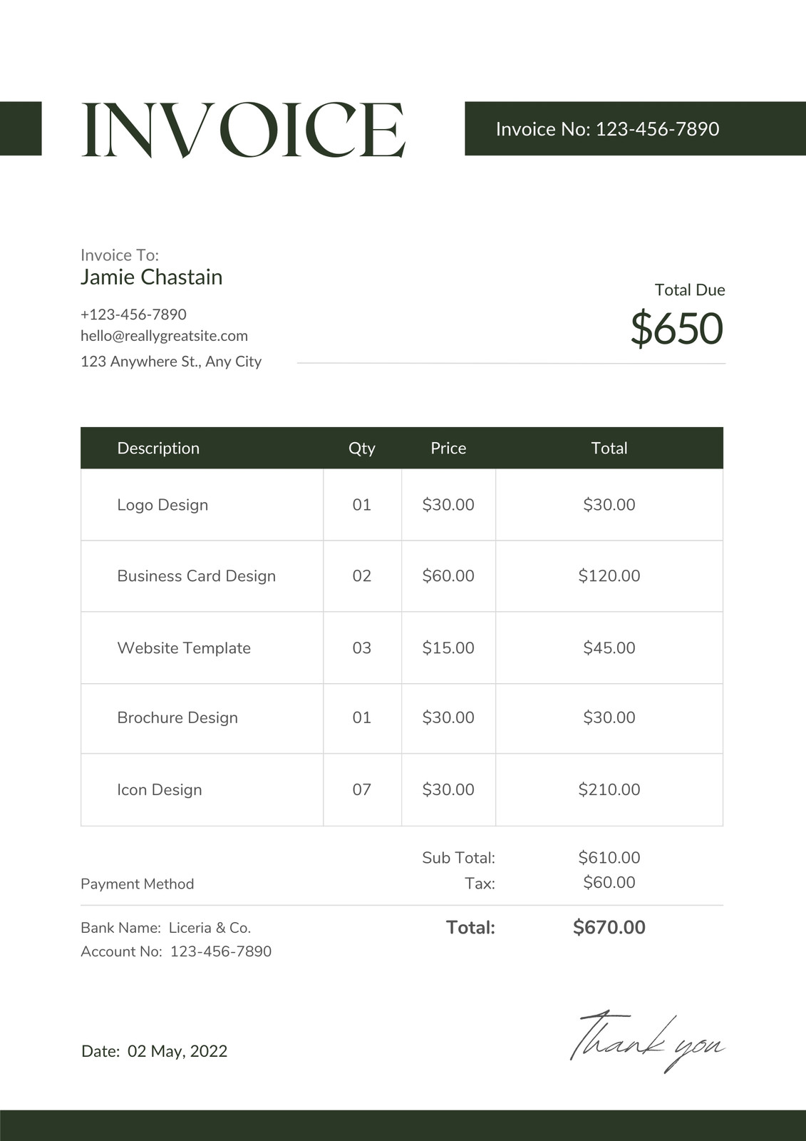 Page 3 - Free custom printable business invoice templates | Canva
