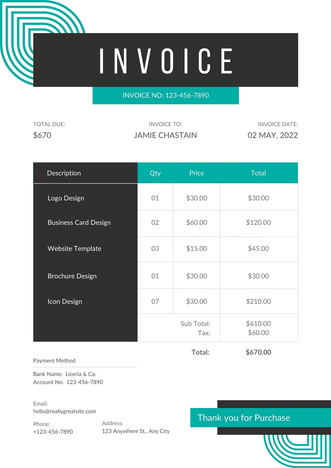 Page 14 - Free custom printable business invoice templates | Canva
