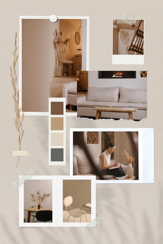 Free custom printable interior design photo collage templates | Canva