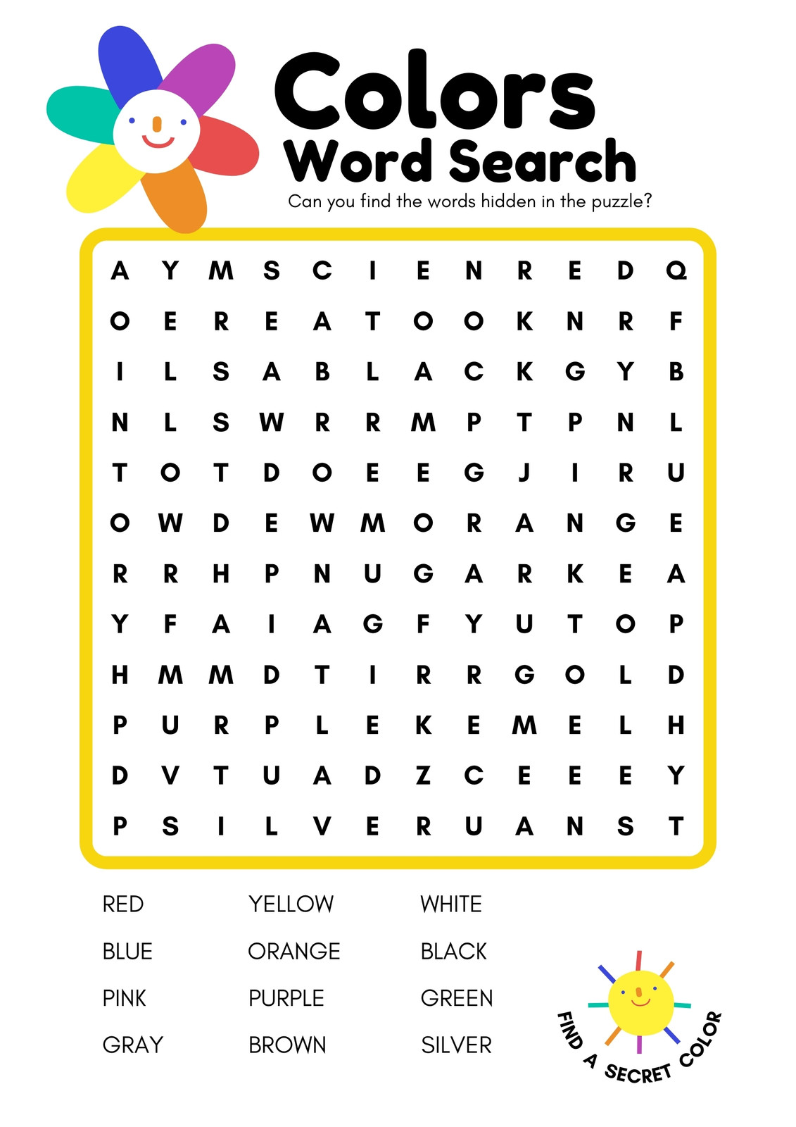 Discover 80+ best easy word search for kids , free to print and ...