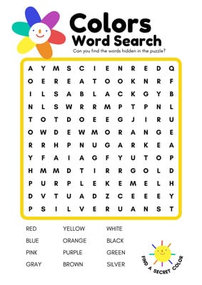 Free word search worksheet templates to edit and print | Canva