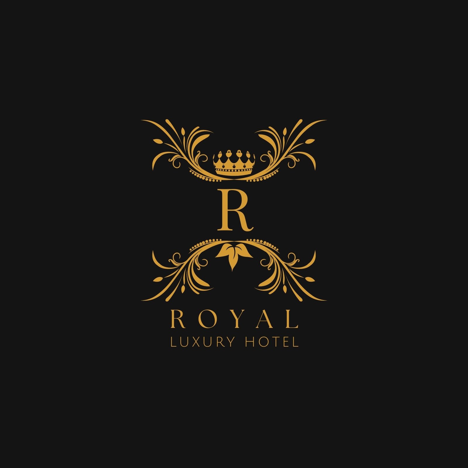 Luxury clover hotel logo design brand identity Vector Image