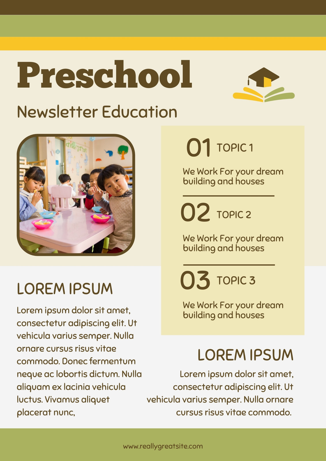 preschool newsletter examples announcement to parent