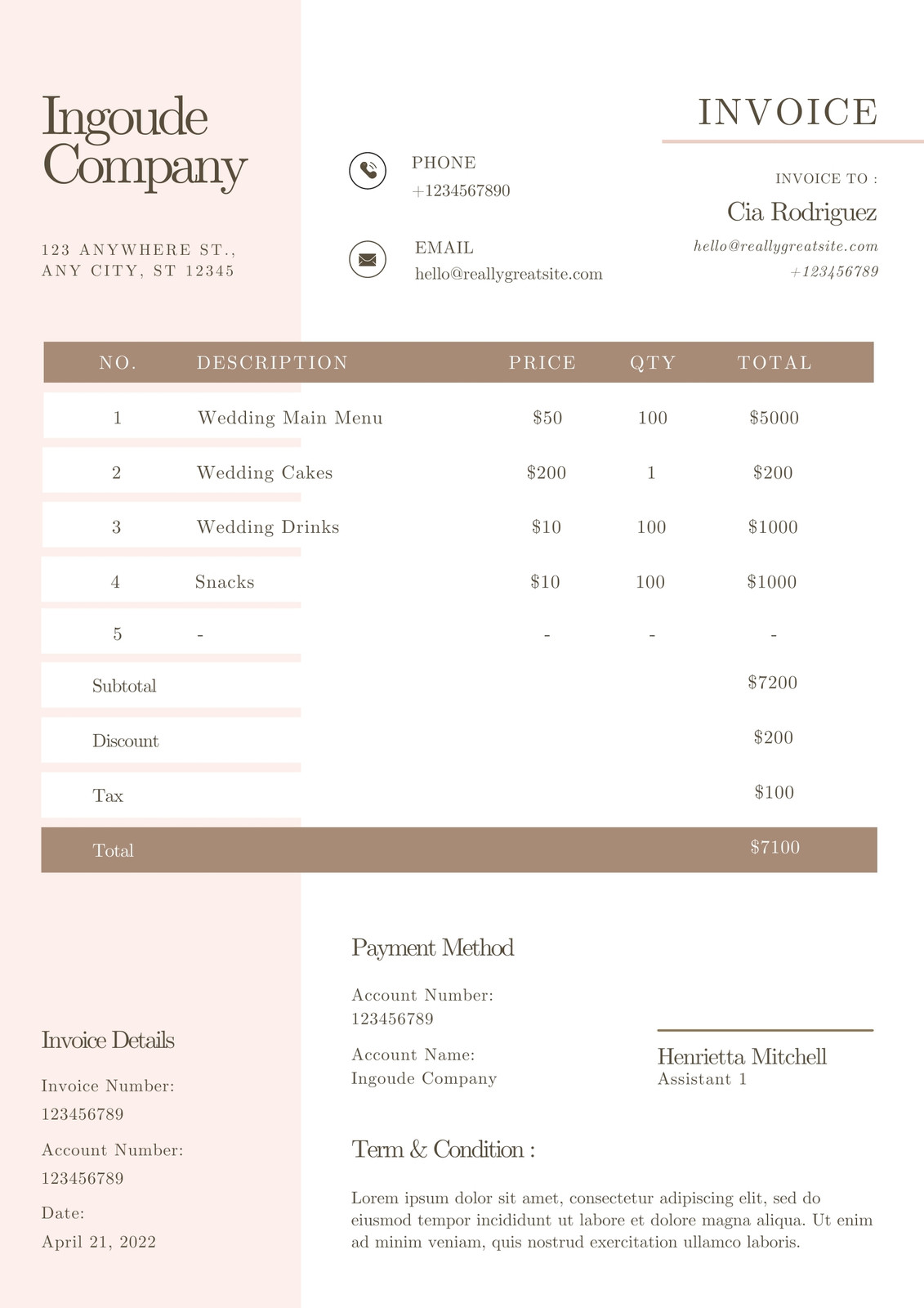 Page 21 - Free printable, customizable service invoice templates | Canva