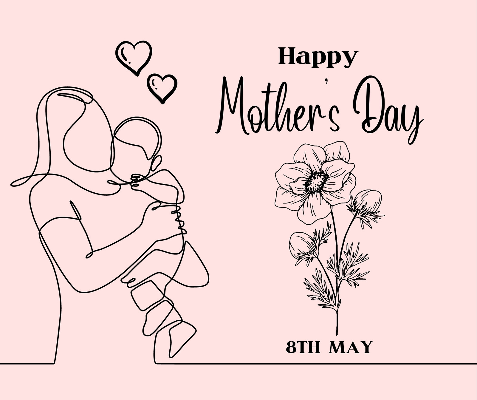 Free Vector | Mother's day calligraphy drawing card