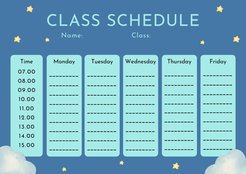 class day schedule creator