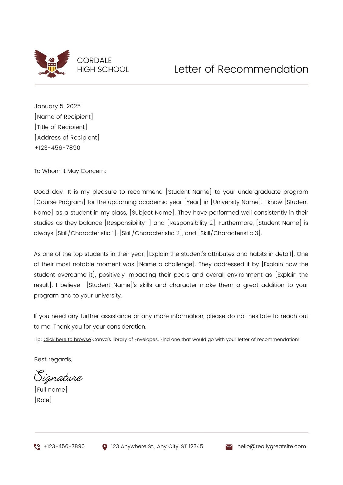 personal recommendation letter for immigration
