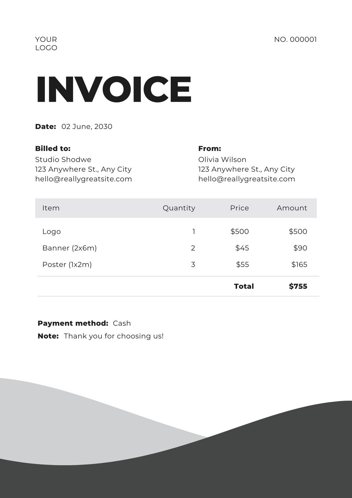 free printable professional invoice templates to customize canva