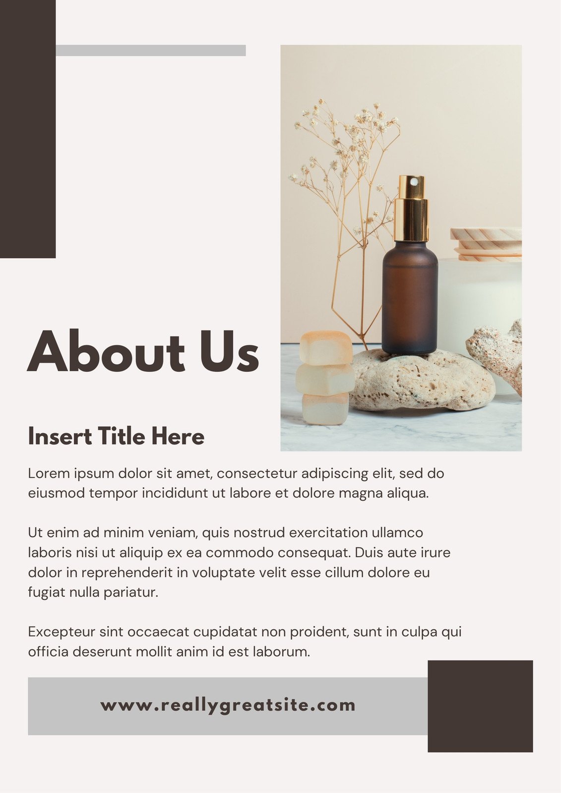 Cream Modern About Us Creative Company Poster