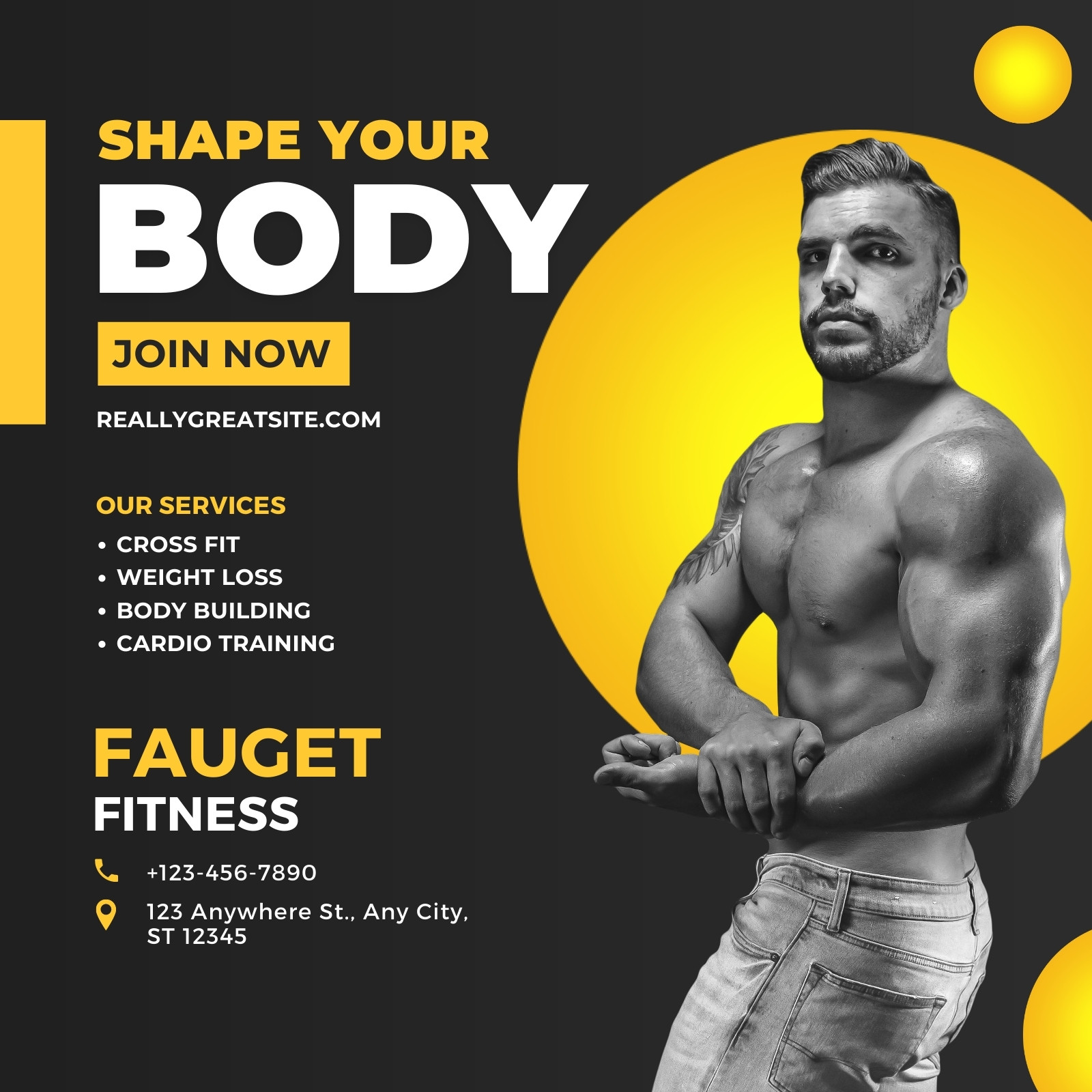 Edit for free this Gradient Neon Body Fitness Gym Twitter Header