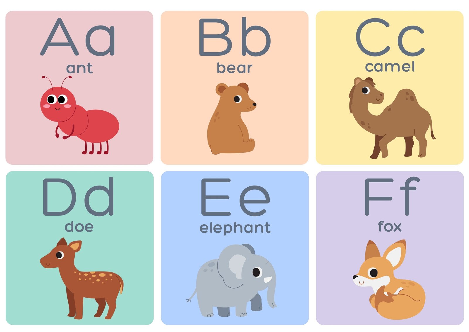 Free customizable alphabet flashcard templates | Canva