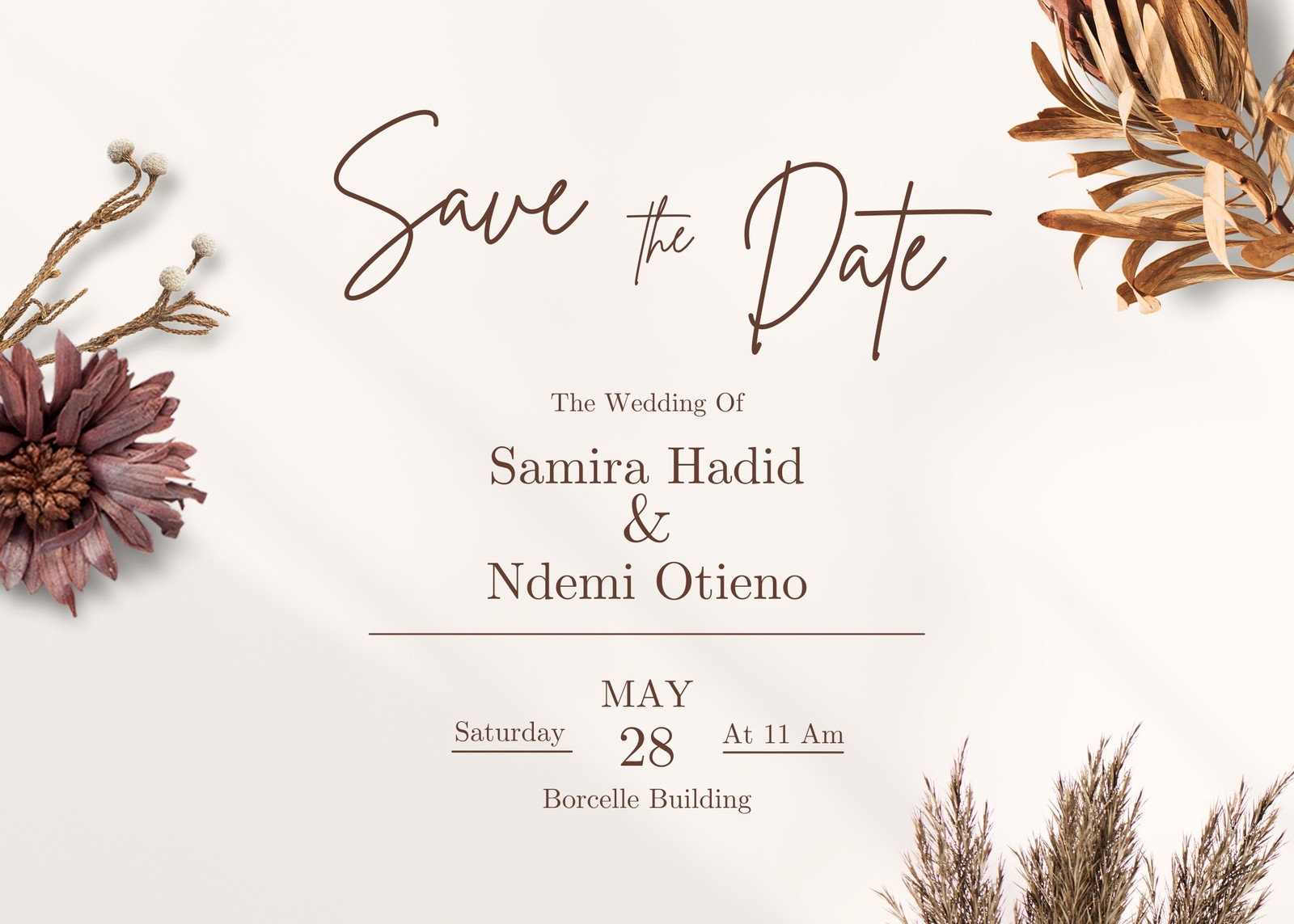 Rustic Wedding Save the Date Free Google Docs Template 