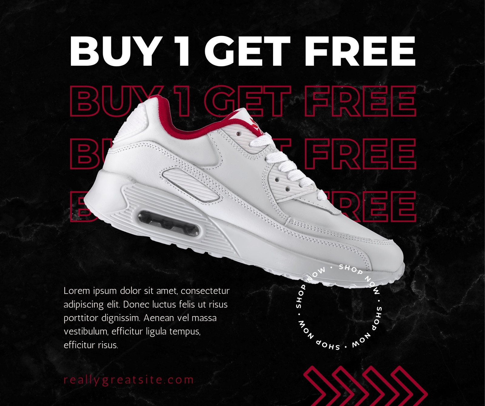 Red Nike Shoes Facebook Ad Template