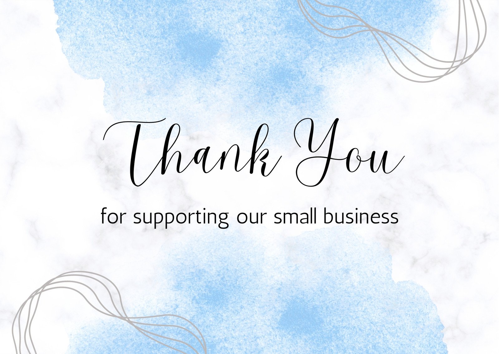 canva blue watercolor beauty thank you greeting card uNd6Z3B0 UM
