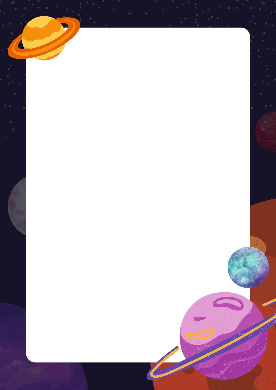 Outer Space Page Border