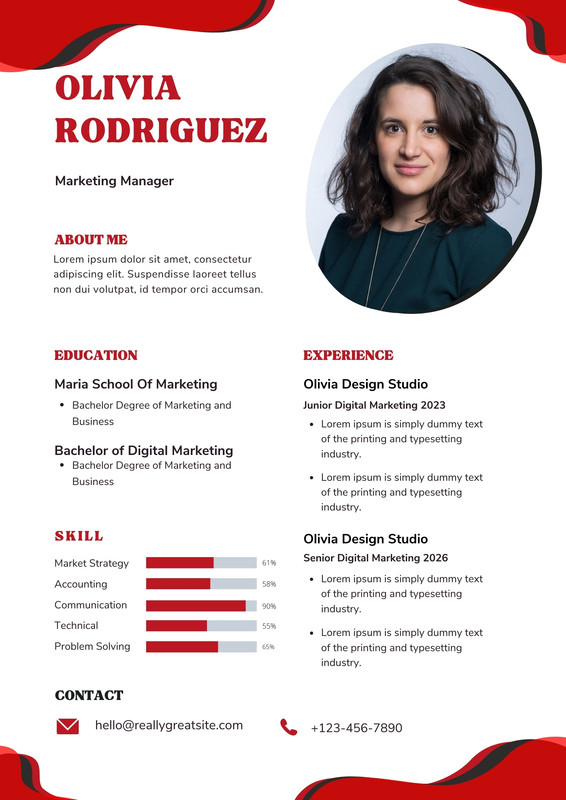 Page 4 - Free printable, customizable college resume templates | Canva