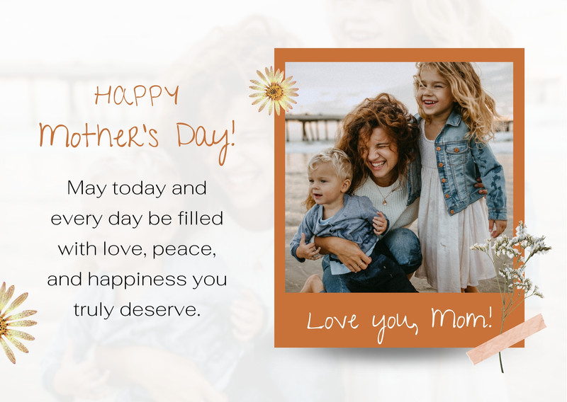 Page 5 Free Custom Printable Mothers Day Card Templates Canva