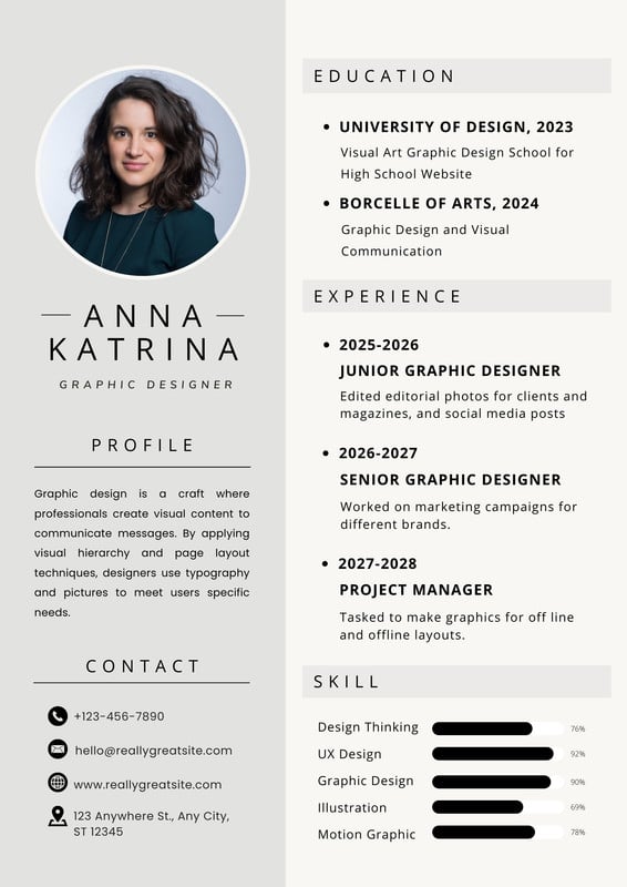 Page 14 - Free printable resume templates you can customize | Canva