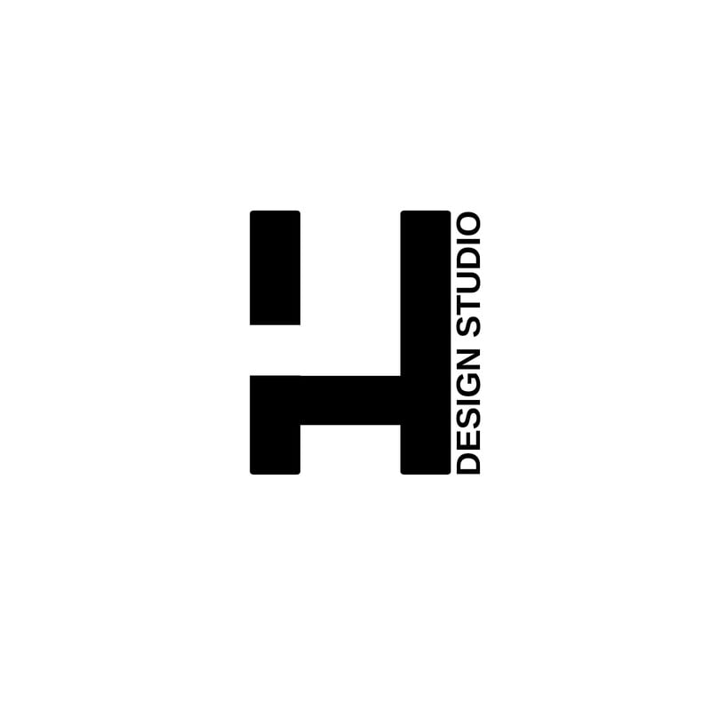 H red black alphabet letter logo icon design Vector Image