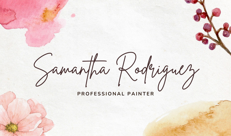 Free custom printable painter business cards | Canva