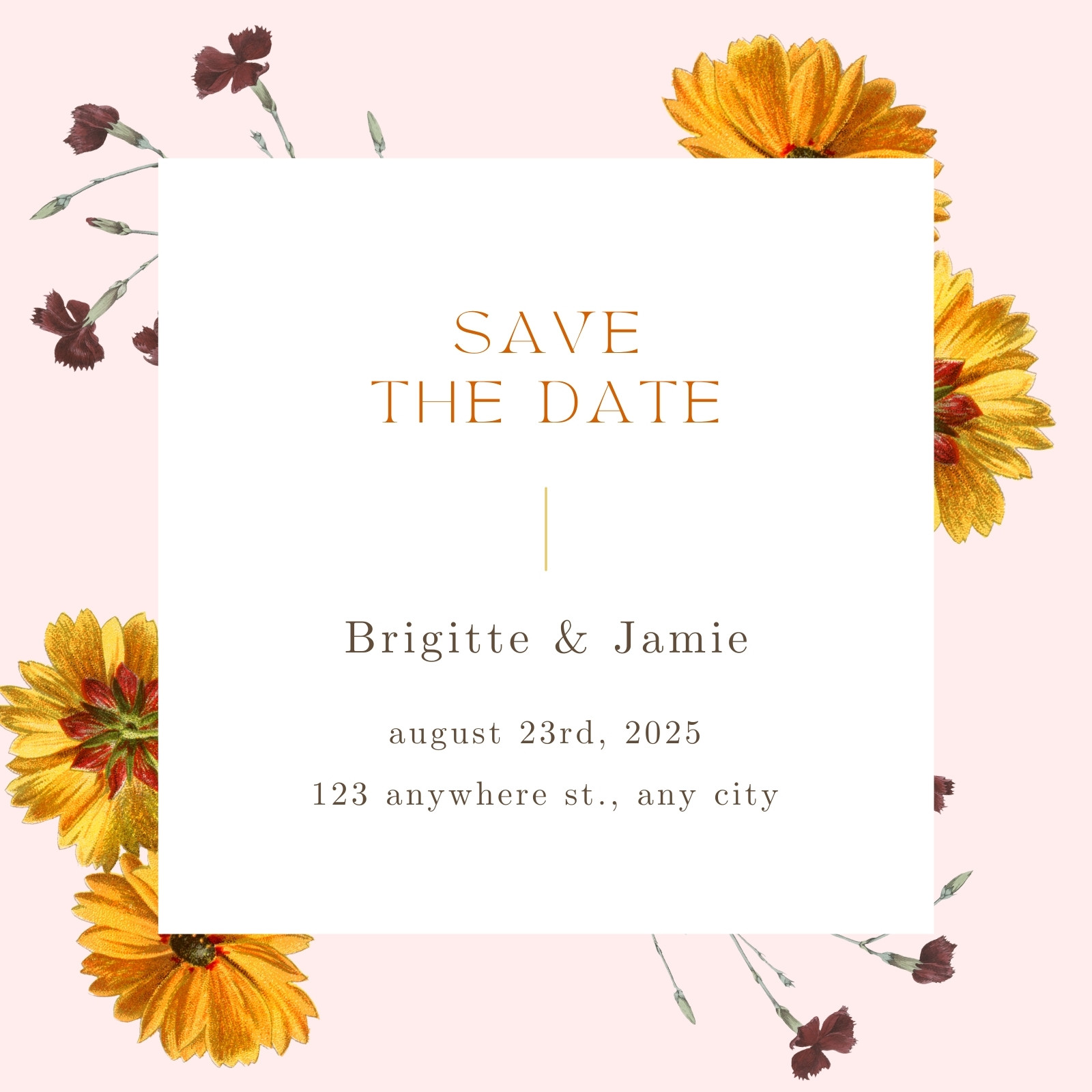 Free save the date card templates to edit and print
