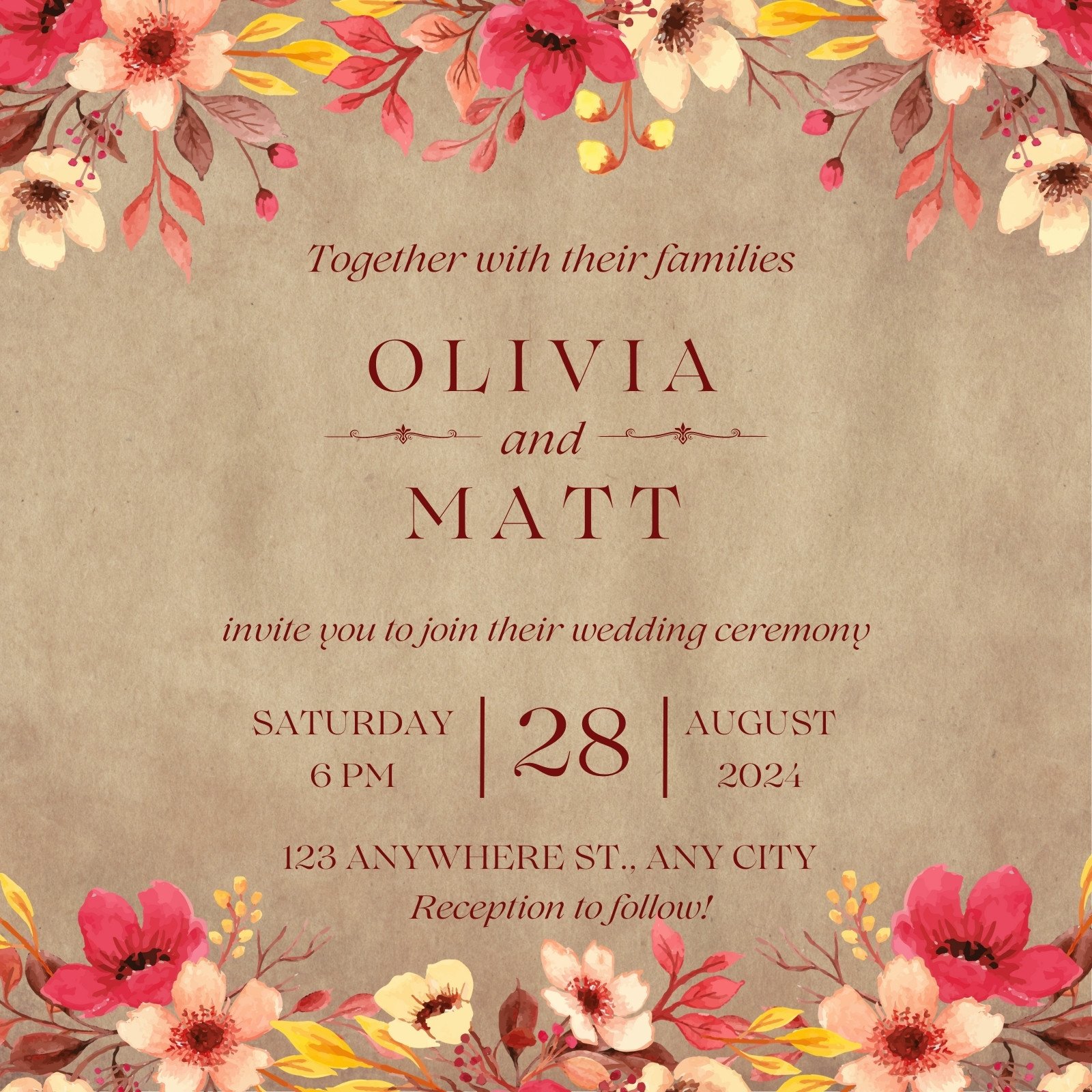 rustic wedding invitation background designs