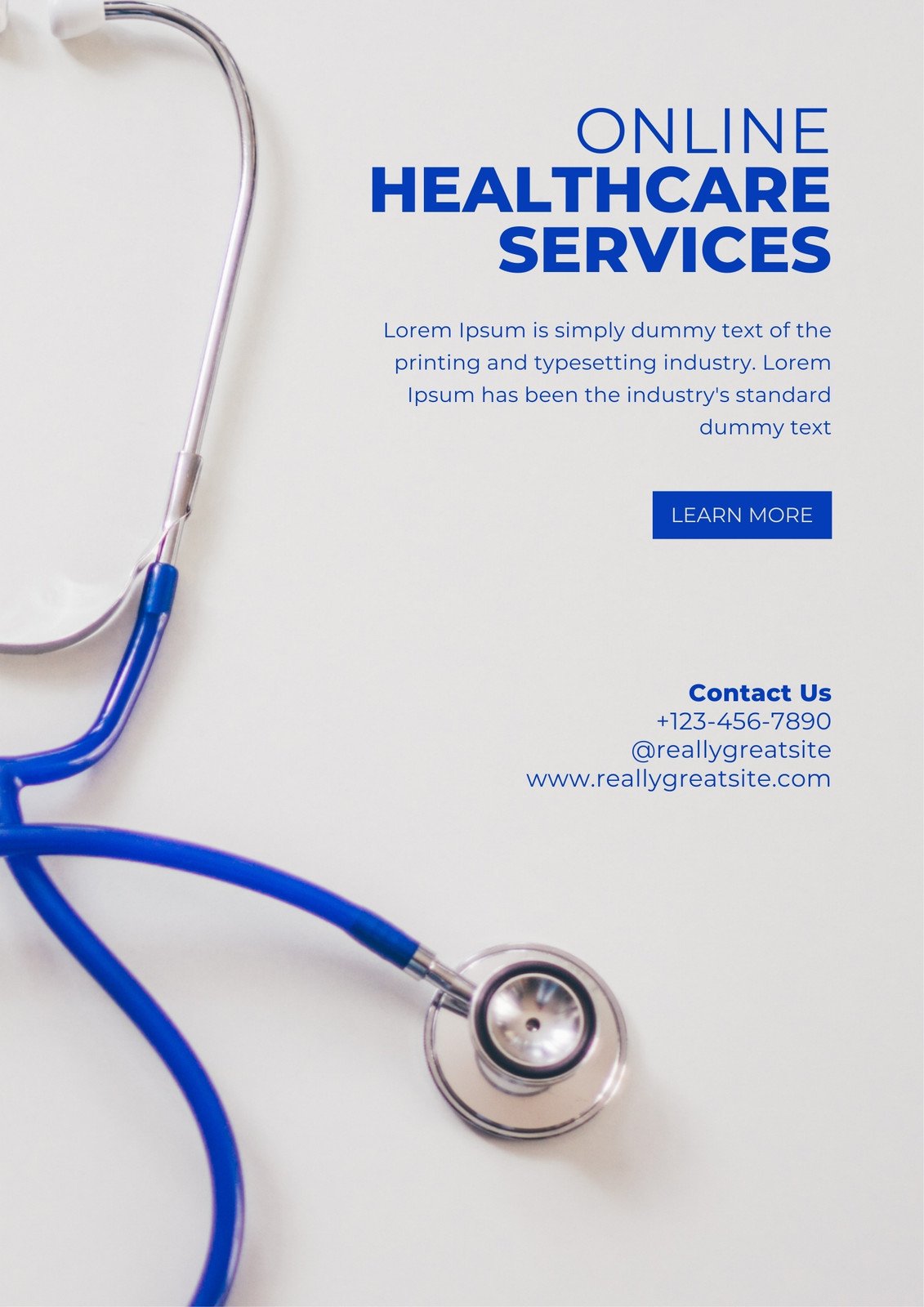 white and blue healthcare services (Poster)