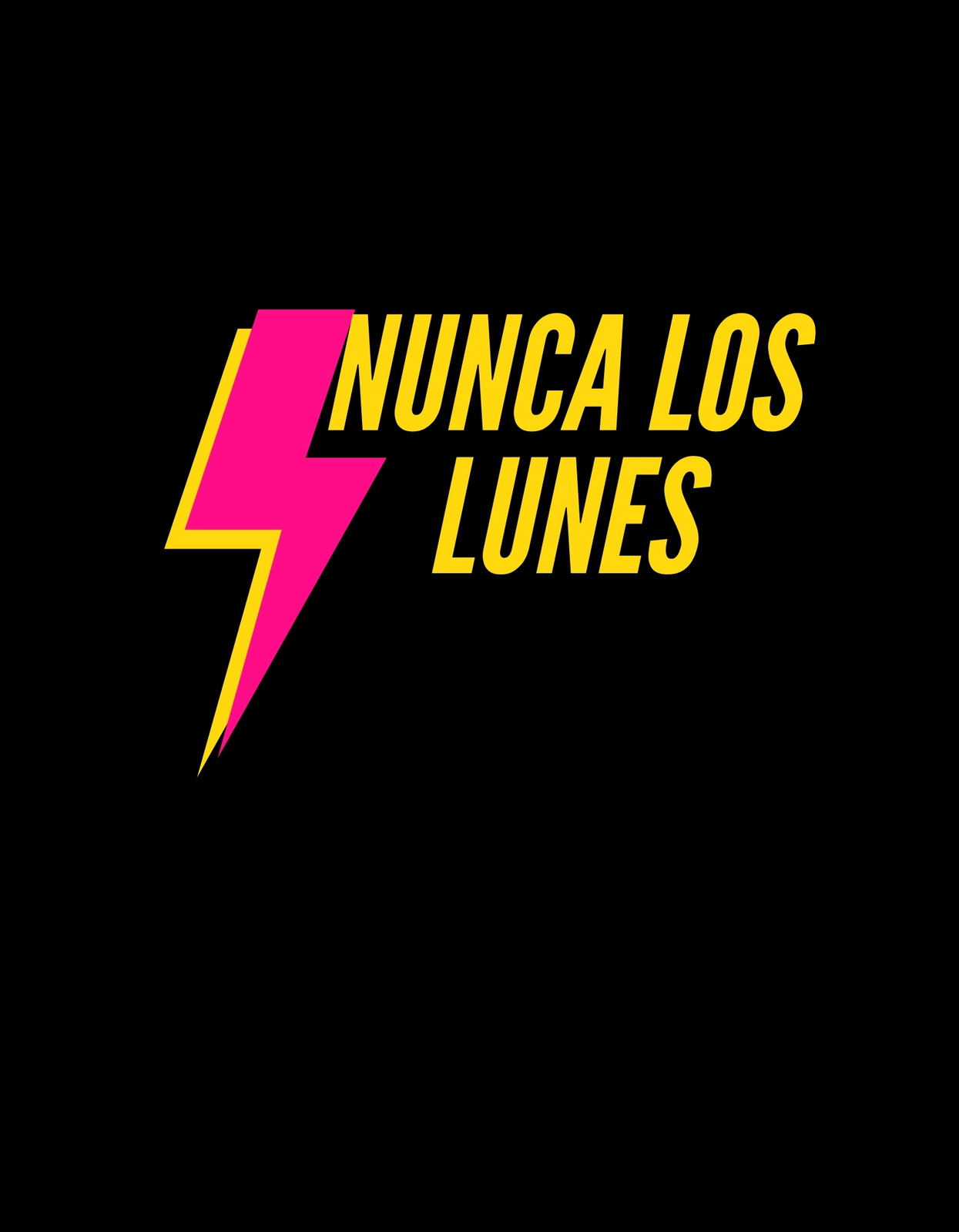 Logotipo Camiseta Rosa y Amarillo Rayo Banda